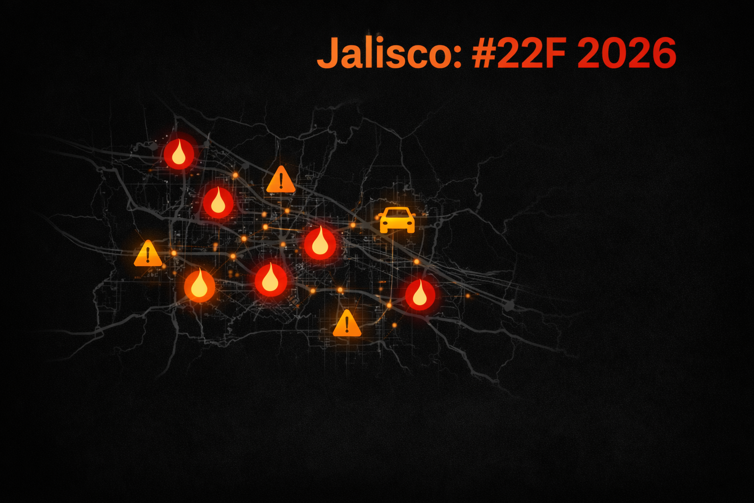 #22F en Jalisco: mapa de bloqueos y eventos durante la jornada del 22 de febrero en la ZMG